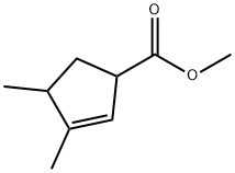 3,4-Dimethyl-2-cyclopentene-1-carboxylic acid methyl ester Structure