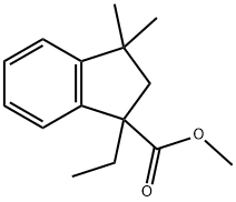 1-Ethyl-2,3-dihydro-3,3-dimethyl-1H-indene-1-carboxylic acid methyl ester,62185-65-3,结构式