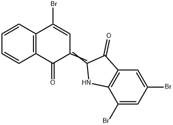 2-(4-Bromo-1-oxonaphthalen-2(1H)-ylidene)-5,7-dibromo-1H-indol-3(2H)-one Struktur