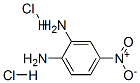 4-ニトロ-1,2-ベンゼンジアミン·2塩酸塩 化学構造式