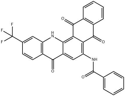 N-[5,8,13,14-tetrahydro-5,8,14-trioxo-11-(trifluoromethyl)naphth[2,3-c]acridin-6-yl]benzamide Structure