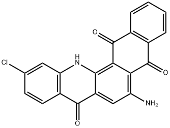 6-アミノ-11-クロロナフト[2,3-c]アクリジン-5,8,14(13H)-トリオン 化学構造式