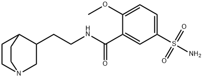 2-Methoxy-N-[2-(3-quinuclidinyl)ethyl]-5-sulfamoylbenzamide,62190-14-1,结构式