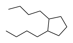 1,2-ジブチルシクロペンタン 化学構造式