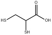 2,3-dimercaptopropionic acid 化学構造式