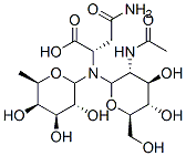 N- [2-乙酰氨基-2-脱氧-6-O-(Α-L-呋喃吡喃糖基)-D-吡喃葡萄糖基] -L-天冬酰胺 结构式