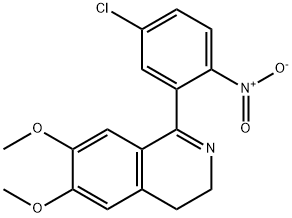 1-(5-氯-2-硝基苯基)-6,7-二甲氧基-3,4-二氢异喹啉,62206-13-7,结构式