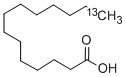十四烷酸-14-13C 结构式