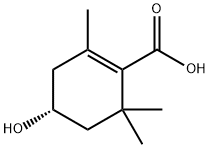 4-ヒドロキシ-2,6,6-トリメチル-1-シクロヘキセンカルボン酸 化学構造式