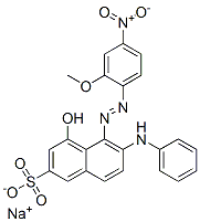 sodium 4-hydroxy-5-[(2-methoxy-4-nitrophenyl)azo]-6-(phenylamino)naphthalene-2-sulphonate  Struktur