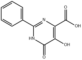 5,6-二羟基-2-苯基嘧啶-4-羧酸 结构式