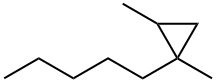 1,2-ジメチル-1-ペンチルシクロプロパン 化学構造式