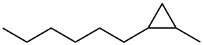 1-ヘキシル-2-メチルシクロプロパン 化学構造式