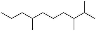 2,3,7-トリメチルデカン 化学構造式