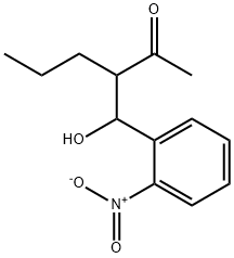 3-[Hydroxy(2-nitrophenyl)methyl]-2-hexanone Structure