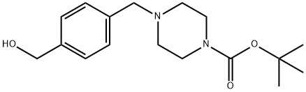 4-[4-(羟基甲基)苄基]四氢-1(2H)-吡嗪羧酸叔丁酯, 622381-67-3, 结构式