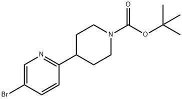 4-(5-溴吡啶-2-基)哌啶-1-甲酸叔丁酯,622387-27-3,结构式