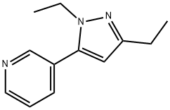 Pyridine, 3-(1,3-diethyl-1H-pyrazol-5-yl)- (9CI),622403-66-1,结构式
