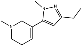 Pyridine, 3-(3-ethyl-1-methyl-1H-pyrazol-5-yl)-1,2,5,6-tetrahydro-1-methyl- (9CI) 结构式