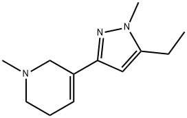 Pyridine, 3-(5-ethyl-1-methyl-1H-pyrazol-3-yl)-1,2,5,6-tetrahydro-1-methyl- (9CI) Structure