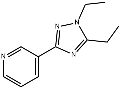 Pyridine, 3-(1,5-diethyl-1H-1,2,4-triazol-3-yl)- (9CI) 结构式