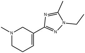 Pyridine, 3-(1-ethyl-5-methyl-1H-1,2,4-triazol-3-yl)-1,2,5,6-tetrahydro-1-methyl- (9CI) 结构式