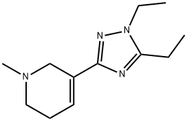 Pyridine, 3-(1,5-diethyl-1H-1,2,4-triazol-3-yl)-1,2,5,6-tetrahydro-1-methyl- (9CI) Struktur