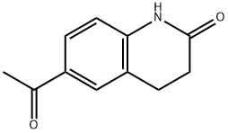 6-アセチル-3,4-ジヒドロキノリン-2(1H)-オン 化学構造式