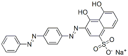 4,5-Dihydroxy-3-[[4-(phenylazo)phenyl]azo]naphthalene-1-sulfonic acid sodium salt Struktur
