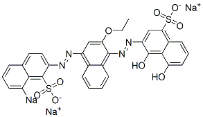 4,5-Dihydroxy-3-[[2-ethoxy-4-[(8-sodiosulfo-2-naphthalenyl)azo]-1-naphthalenyl]azo]naphthalene-1-sulfonic acid sodium salt Structure