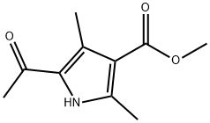 1H-Pyrrole-3-carboxylicacid,5-acetyl-2,4-dimethyl-,methylester(9CI) Struktur