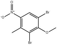 2,4-ジブロモ-3-メトキシ-6-ニトロトルエン 化学構造式