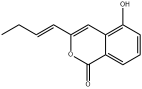 3-[(E)-1-Butenyl]-5-hydroxy-1H-2-benzopyran-1-one Struktur