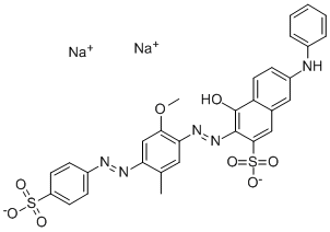 Dinatrium-4-hydroxy-3-[[2-methoxy-5-methyl-4-[(4-sulfonatophenyl)azo]phenyl]azo]-7-(phenylamino)naphthalin-2-sulfonat