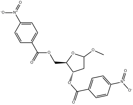 METHYL-2-DEOXY-3,5-DI-O-P-NITROBENZOYL-D-RIBOFURANOSIDE Structure