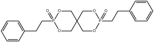 2,4,8,10-Tetraoxa-3,9-diphosphaspiro[5.5]undecane, 3,9-bis(2-phenylethyl)-, 3,9-dioxide Struktur