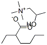 (2-hydroxypropyl)trimethylammonium 2-ethylhexanoate Struktur