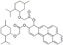 Acetic acid, ((5-methyl-2-(1-methylethyl)cyclohexyl)oxy)-, 7,8-dihydro benzo(a)pyrene-7,8-diyl ester, (1R-(1alpha(7S*,8S*(1R*,2S*,5R*)),2beta ,5alpha))- Struktur