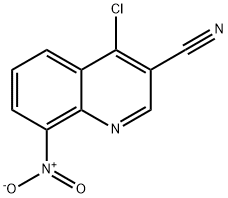 4-CHLORO-8-NITRO-QUINOLINE-3-CARBONITRILE 结构式