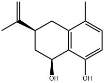 1,8-Naphthalenediol, 1,2,3,4-tetrahydro-5-methyl-3-(1-methylethenyl)-, (1S,3S)- (9CI) Struktur