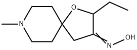1-Oxa-8-azaspiro[4.5]decan-3-one,2-ethyl-8-methyl-,oxime(9CI) Structure