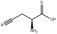 [S,(-)]-3-シアノ-2-アミノプロピオン酸 化学構造式