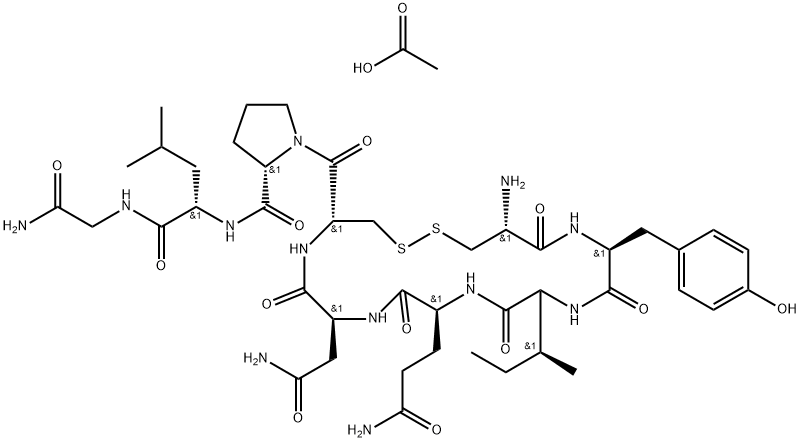 酢酸オキシトシン 化学構造式
