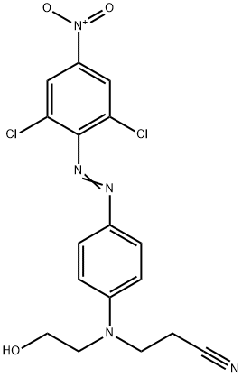 3-[[4-[(2,6-dichloro-4-nitrophenyl)azo]phenyl](2-hydroxyethyl)amino]propiononitrile  Struktur