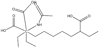 triethyl 1-(acetylamino)heptane-1,1,7-tricarboxylate Struktur