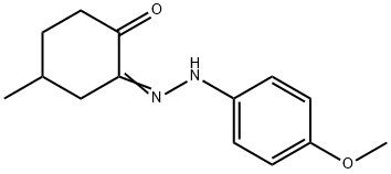 4-メチル-2-[2-(4-メトキシフェニル)ヒドラゾノ]シクロヘキサノン 化学構造式