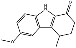 2,3,4,9-テトラヒドロ-6-メトキシ-4-メチル-1H-カルバゾール-1-オン 化学構造式