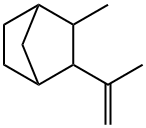 2-メチル-3-(1-メチルエテニル)ビシクロ[2.2.1]ヘプタン 化学構造式