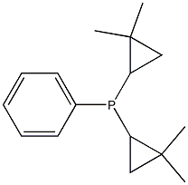 Bis(2,2-dimethylcyclopropyl)phenylphosphine Struktur