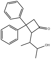 2-(2-Hydroxy-1-methylpropyl)-3,3-diphenylcyclobutanone Structure